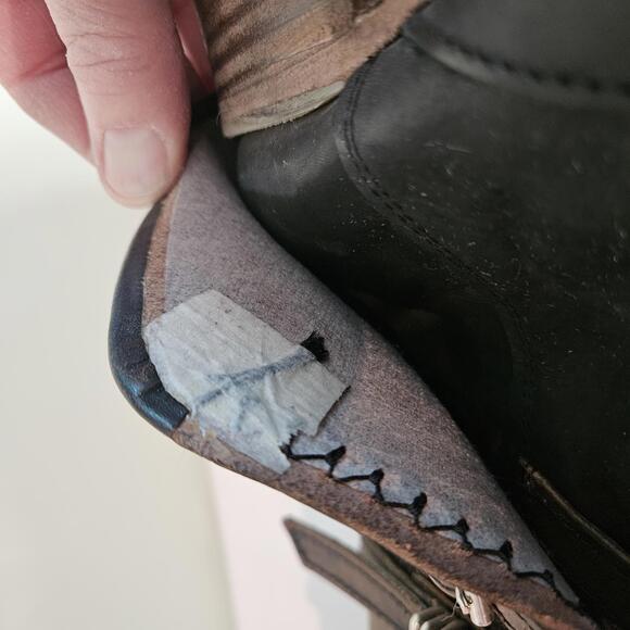 Freebird Women's Riley Leather Mid Calf High Boots Size 10 Strappy Biker Cowgirl - Picture 15 of 16